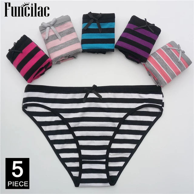 Women's cotton panties Girl Briefs Ms. cotton underwear bikini underwear sexy Ladies Briefs Free shipping 5 Pcs/set
