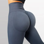 Women Seamless Slim Tights High Waist Solid Leggings Fitness Yoga Elastic Leggings Push Up Butt Knit Fashion Gym Workout Pants