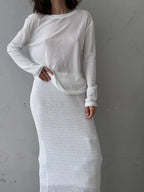 Hirsionsan 2025 Basic soft  T Shirts Women Summer autumn Long Sleeves Loose Bottom Tees Ladies Casual Knitted Soft Woman Tops