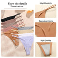 7Pcs/Set Women Seamless Thongs  High Flexibility Panties Thin Strap Low WaistSexy Underwear Ladies T-back Comfortable Women