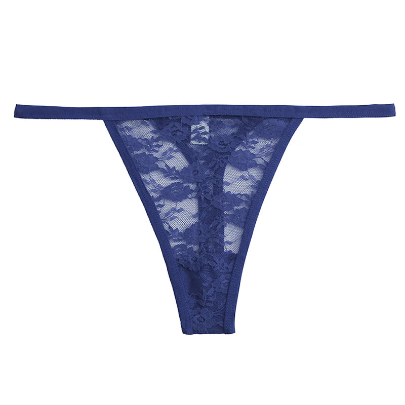 Women Lace Panties Thongs Girls M-XL Intimates Lingerie Female Low Rise G-String Transparent Underwear Hollow Out T-Back Bikini