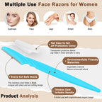 5/10/30/40pcsbrow Razor and Face Razor for Women And Men, Eyebrow Hair Trimmer And Shaver with Protective Cover,Safe
