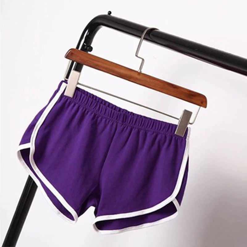 Sports Shorts Women Summer 2024 New Candy Color Anti Emptied Skinny Shorts Casual Lady Elastic Waist Beach Correndo Short Pants