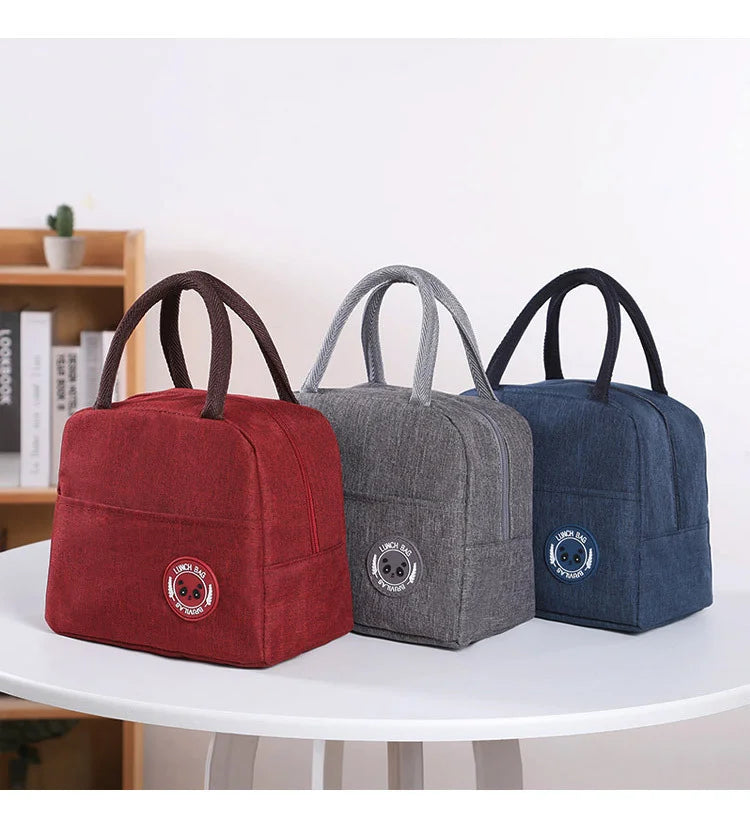 New Japanese solid color versatile cation fresh-keeping ice bag bento thermal insulation bag student lunch box bag portable ther