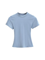2025 New High Quality Casual T shirt Sexy Slim Short Sleeves Fashion Trend Solid Women Clothing y2k Tops