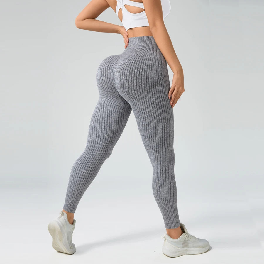 Leggings de sport pour femmes, pantalons de yoga sans coutures avec effet ventre plat, vêtements de sport et de fitness.