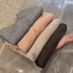 2025 New Fashion Women's Fleece Knit Loose Short Cashmere Sweater Round Neck Warm Korean Sle Casual Female Sweater Top Cloting