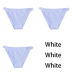 3Pcs/set Women Cotton Panties Female Mesh Underpants Solid Color Bikini Briefs Underwear Ladies Sexy Panty Girls Lingerie
