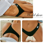 3Pcs/Set Women Cotton Thongs Panties Sexy Low Waist G-String Briefs Ladies Brazilian Lingerie Girls Breathable Intimates Bikini