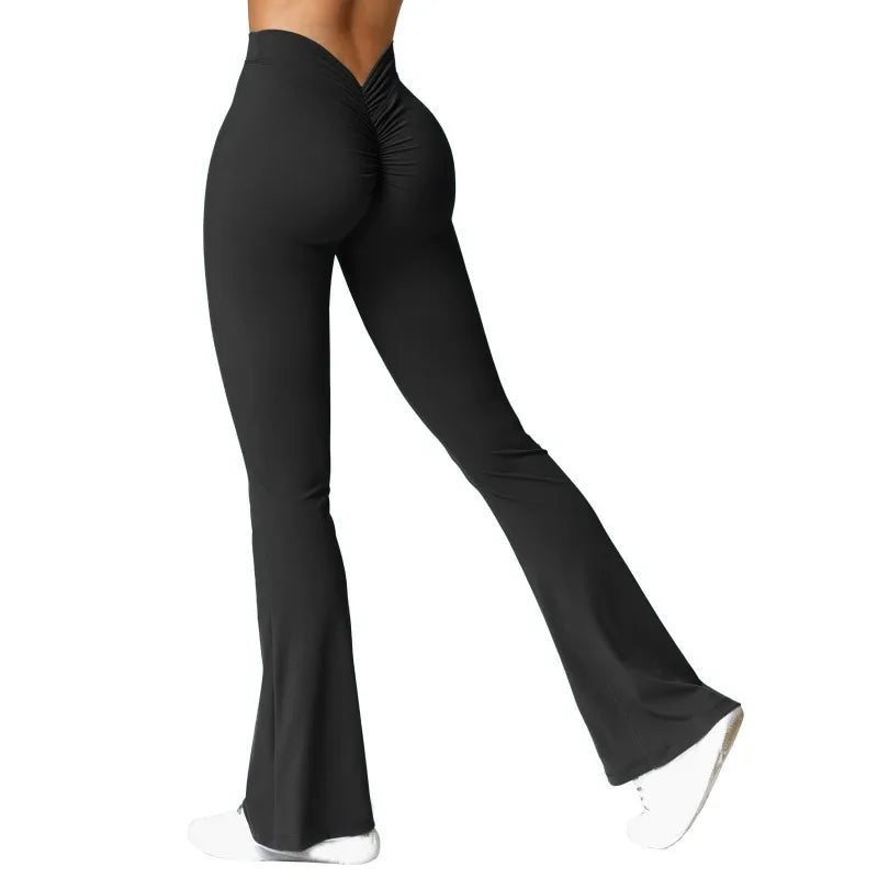 Leggings en microfibre effet seconde peau pour femme, taille haute, push-up, coupe slim, style décontracté.