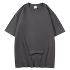 100% Cotton Five Half Sleeve Men's Women Summer T-shirt Loose Short-sleeved Casual Basic Shirt O Neck Solid Color Tops