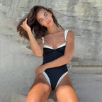 2024 Vintage One Piece Swimsuit Retro Swimwear Women's Swimsuit Bandeau Bathing Suit Beachwear Monokini Female Swimming Suits