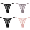 4Pcs Lace Bikini Panties Women Sexy Thongs Lace G-string Underpants S-XL Ladies Comfortable T-Back Underwear Sexy Lingerie 2022