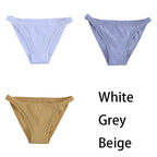 3Pcs/set Women Cotton Panties Female Mesh Underpants Solid Color Bikini Briefs Underwear Ladies Sexy Panty Girls Lingerie