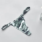 Women's Panties Bikini Silky Sexy Ladies Adjustable Camouflage Sexy Low Waist  Female G-String Thong Female T Back Lingerie