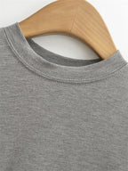 T-shirt décontracté de haute qualité, tendance 2024, coupe slim, manches courtes, uni, style Y2K.