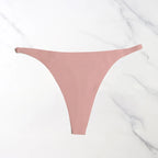 Ice Silk Seamless Panties For Women Soft Thin Band Thongs Woman Satin Underwear Female Bikini Panties String Tangas Mujer