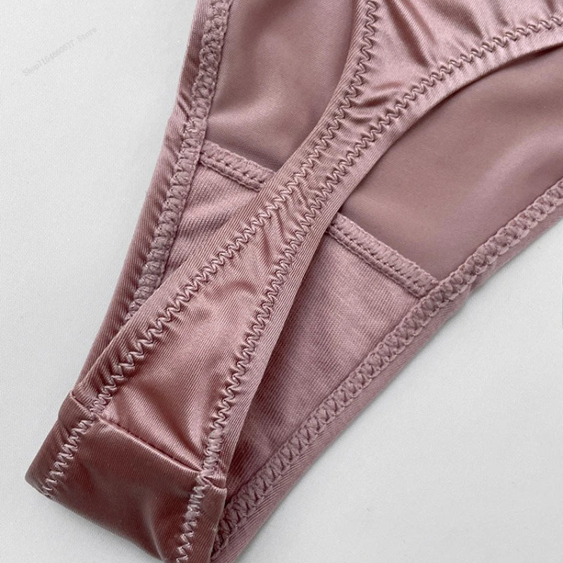 Seamless Sexy Thong Women Underwear Briefs Panties Zebra Flower Low Rise Luxury Metal Buckle G-String Bikini Girls Female Panty