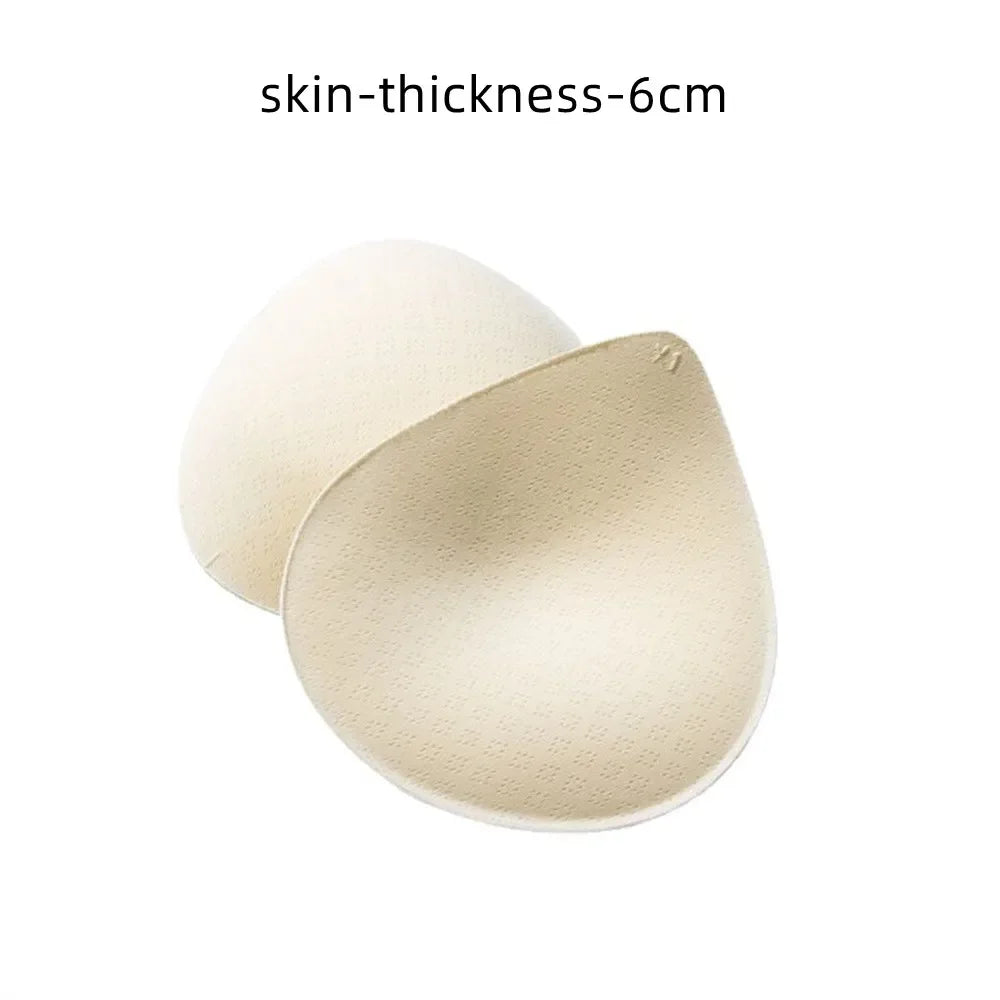2PCS Thick Push Up Bra Pads - Latex Removable Breast Enhancer Inserts for Swimsuit, Bikini, Lingerie & Sports Bras (S/M/L)