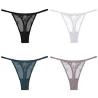 4Pcs Lace Bikini Panties Women Sexy Thongs Lace G-string Underpants S-XL Ladies Comfortable T-Back Underwear Sexy Lingerie 2022