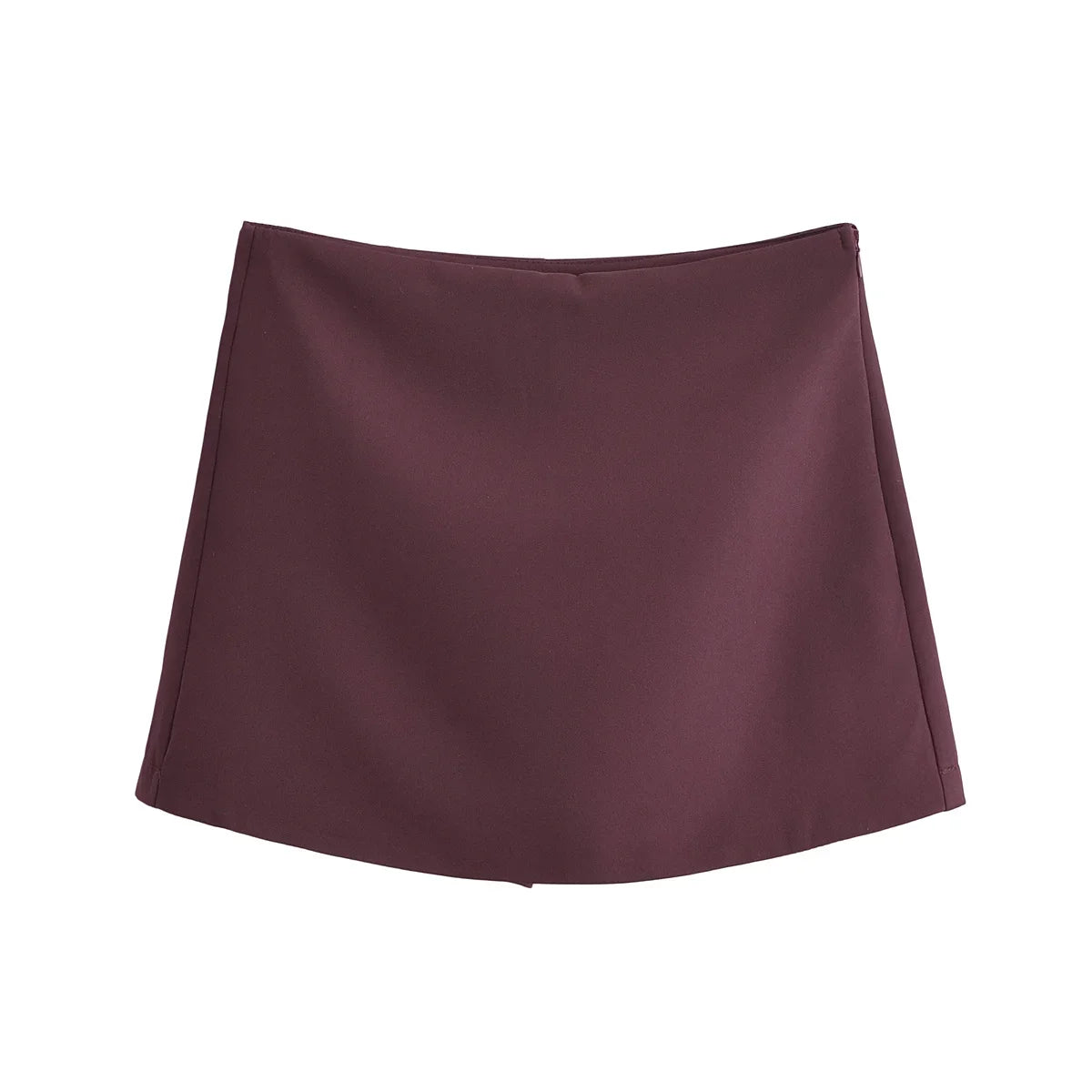 TFMLN New Spring Women Solid Skort Fashion Causal Side Zipper Mini Shorts Skirts Vintage High Waist Streetwear Shorts Skirts