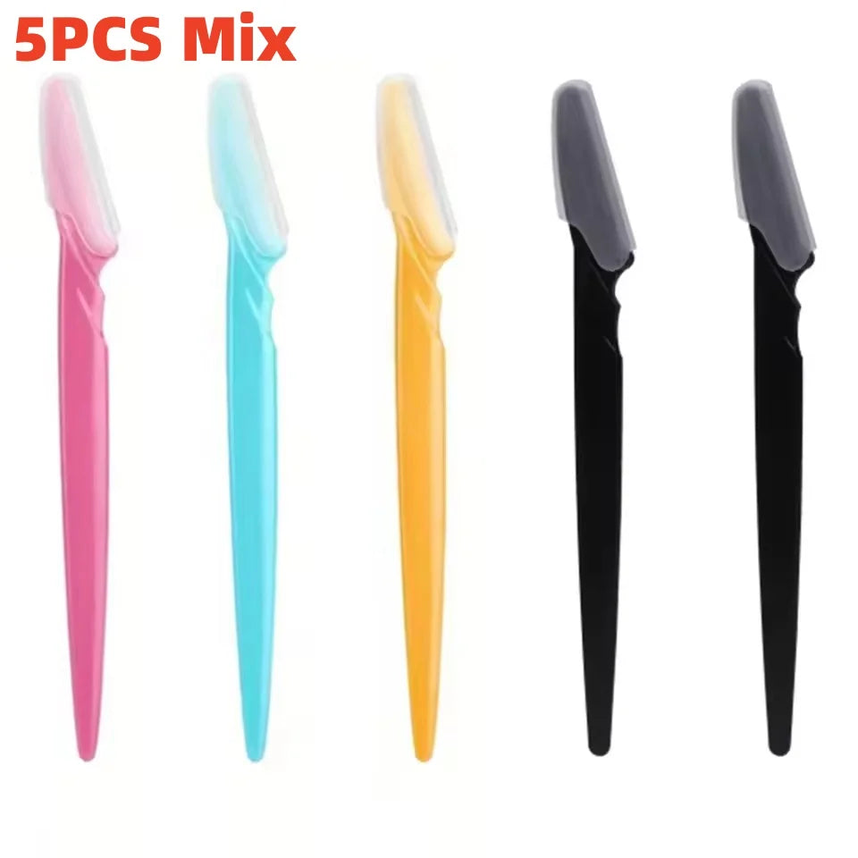 5/10/30/40pcsbrow Razor and Face Razor for Women And Men, Eyebrow Hair Trimmer And Shaver with Protective Cover,Safe